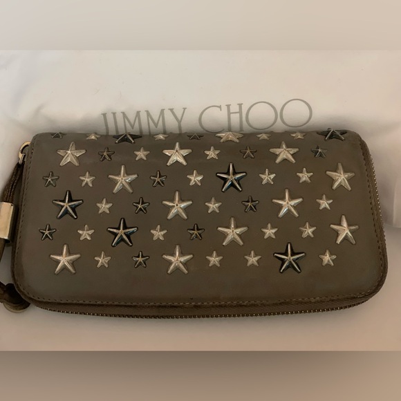 Jimmy Choo Filipa Star Studded Zip Around Long Wallet - Picture 2 of 10